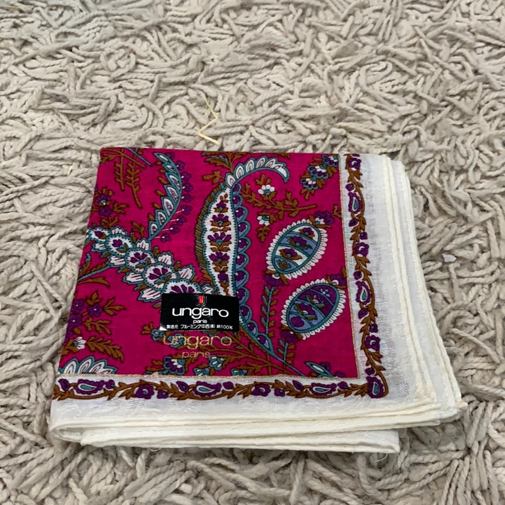 Ungaro Paris unused handkerchief